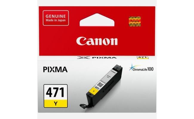 Original Canon 471 Yellow Ink Cartridge
